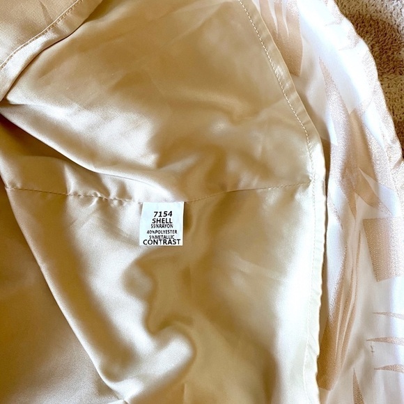 Gianni Bini Cream and Gold Cocktail Dress - Picture 6 of 8